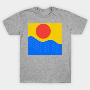 Sunset over blue water T-Shirt